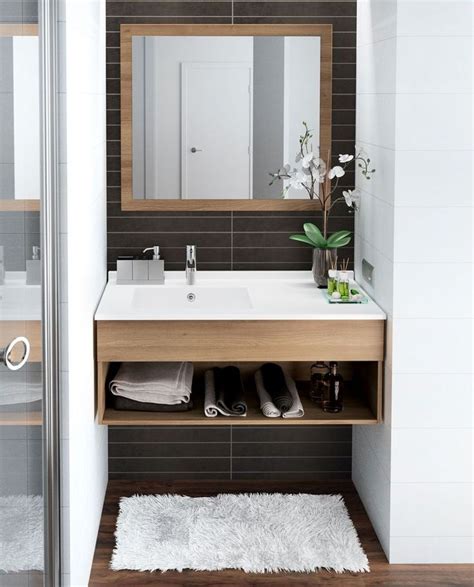 Ensembles de meubles de salle de bain : Idée décoration Salle de bain - Meuble salle bain bois ...