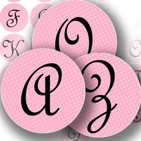 6 Best Images Of Pink Circle Letters Printable Monogram Free Alphabet