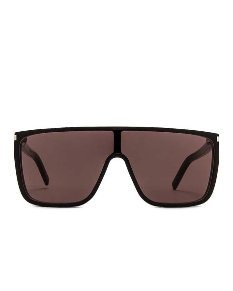 Saint Laurent Mask Ace Sunglasses In Black Fwrd