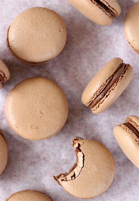 Chocolate Hazelnut Macarons By Butter Baking Macaron Recipe Macaroon