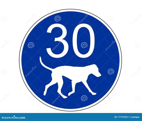 Traffic Sign For Dogs Stock Vector Illustration Of Speed 17797625