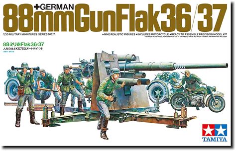 Tamiya 88mm Gun Flak 3639 135 Scale Model Kit Au Toys