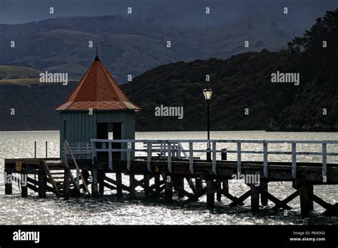 Akaroa Harbour New Zealand Stock Photo Alamy