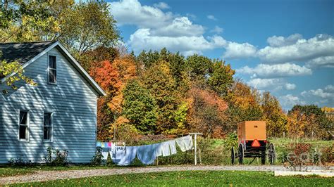 Pennsylvania Amish Autumn Afternoon Photograph By Janice Pariza Fine
