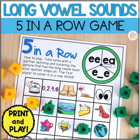 Phonemic Awareness Activities Long Vowel Worksheet Games Mrs