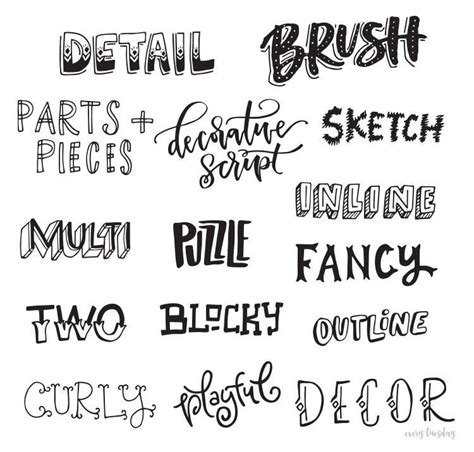 Image Result For Types Of Handlettering Lettering Guide Hand