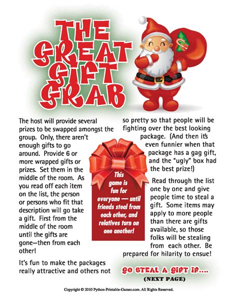 Maybe you would like to learn more about one of these? Gift Grab Christmas Gift Exchange Game! | Christmas gift ...
