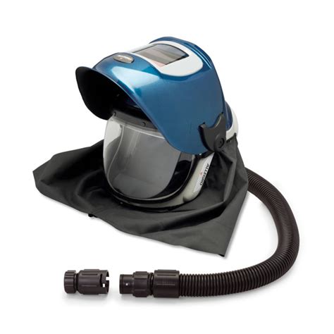 Supplied Air Shield and Blue Welding Helmet, Deluxe | Allegro Industries