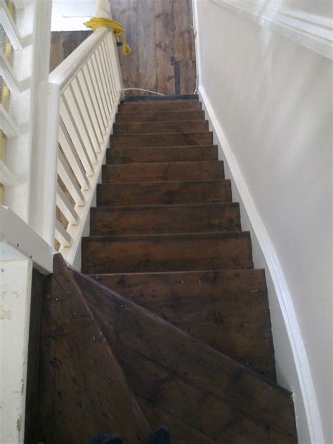 Always sand in direction of the grain. Stairs Restoration | The Old Flooring Company