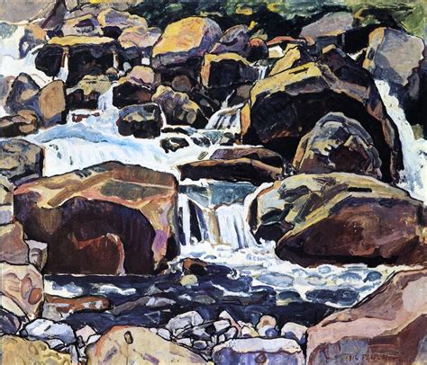 Mountain Stream At Champery By Ferdinand Hodler Hand Painted Oil