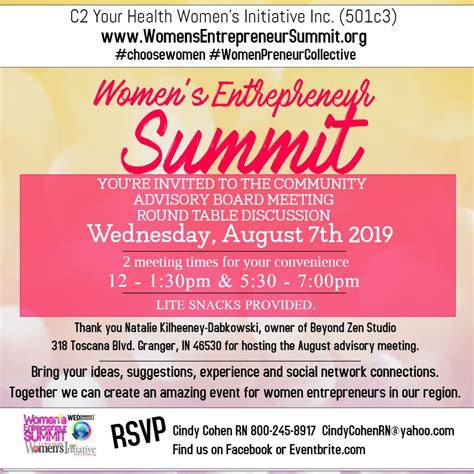 women s entrepreneur community advisory board august female