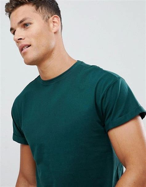Emerald Green Tee Asos How To Roll Sleeves Stylish Men Casual New Look