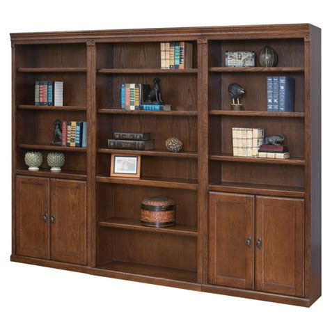 Martin Furniture Huntington Oxford Wood Wall Bookcase With Doors 96