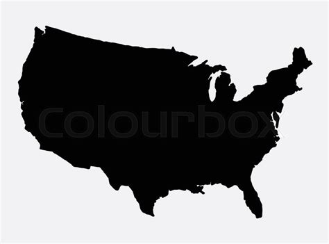 The United States Of America Map Stock Vector Colourbox