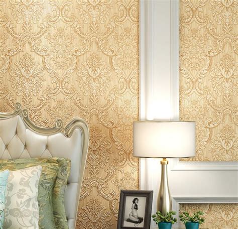 Floral Texture Damask Wallpaper Roll White Beige Bedroom Wallpaper For