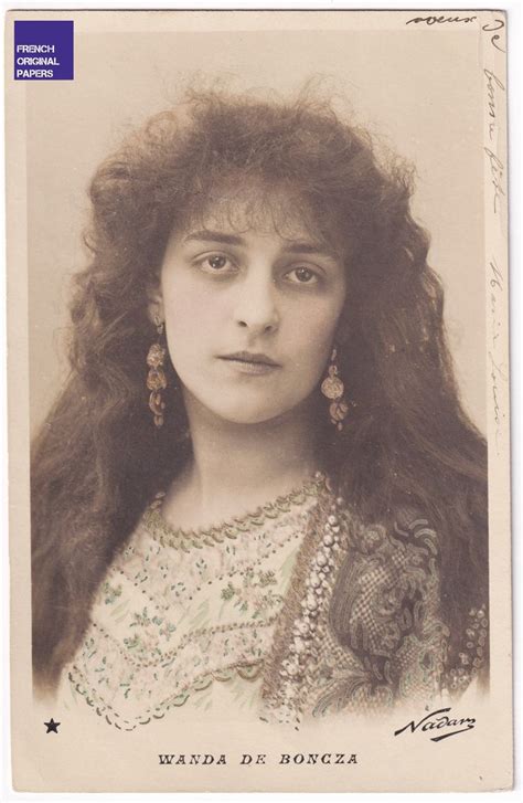 Famous Nadar Photo 1905 Lovely Edwardian Woman Actress Wanda De