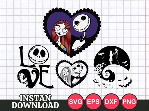 220 Jack And Sally Heart Svg Download Free Svg Cut Files Free