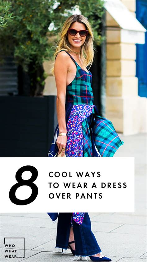 Wearing A Dress With Pants Is Officially A Thing Dress Over Pants