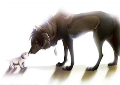 Wolf And Pup Anime Wolf Wolf And Pup Fantasy Wolves