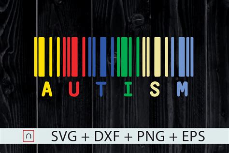 Autism Colorful Barcode By Novalia Thehungryjpeg