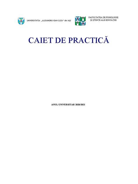 Caiet De Practica2020 2021 Pdf