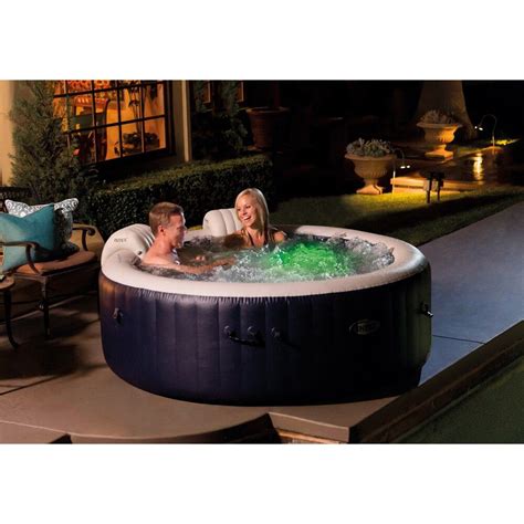 Intex Purespa 4 Person Inflatable Portable Heated Jet Hot Tub And Cover