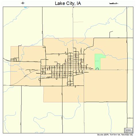 Lake City Iowa Street Map 1942465