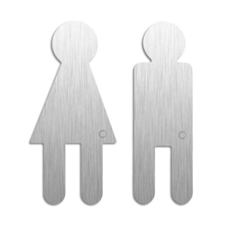 Toilettensymbole Wc Damen Herren Edelstahl Piktogramme H Mm My XXX