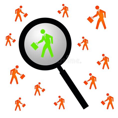 Finding The Right Person Stock Illustration Illustration Of Candidate