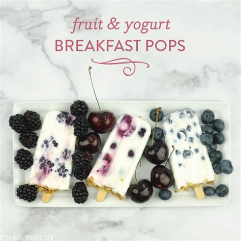 Fruit And Yogurt Breakfast Pops Vicky Barone