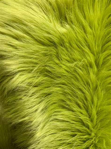 Olive Green Luxury Shag Faux Fur Shaggy Faux Fake Fur Solid Etsy