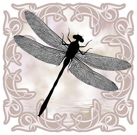 Dragonfly Art Nouveau Digital Art By Terry Fleckney
