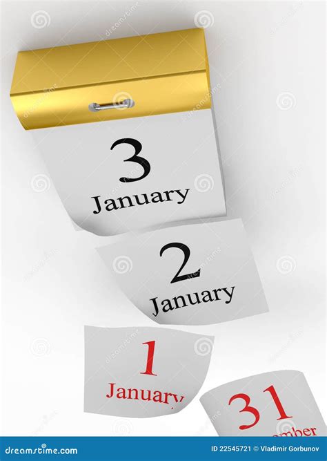 Pages Falling From Tear Off Calendar Stock Illustration Illustration