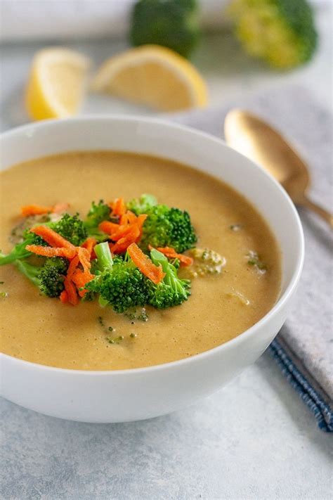 Vegan Broccoli Cheddar Soup Recipe Vegan Dinners Vegan Soup