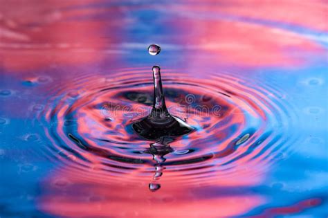 Single Water Drop at Top of Splash. Stock Photo - Image of single 