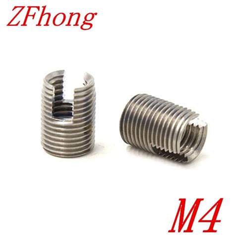 20pcs M4 Self Tapping Insertself Tapping Screw Bushingstainless Steel