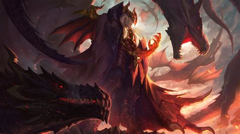 Download Wallpaper 3840x2400 Swain League Of Legends Game Dragons 4k