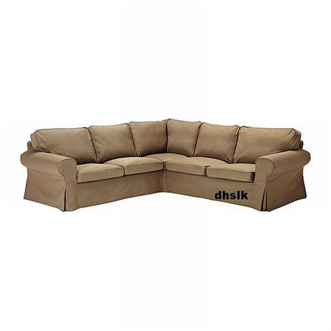 Ikea Ektorp 22 Corner Sofa Slipcover Idemo Light Brown 4 Seat