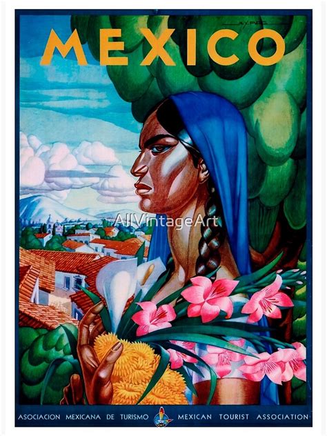 Vintage Mexico Travel Poster Poster For Sale By Allvintageart Redbubble