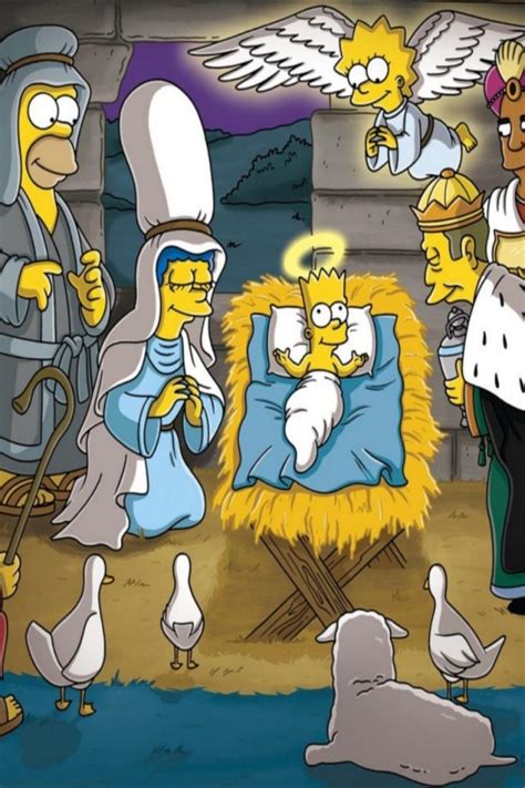 Simpsons Christmas Cartoon The Nativity Scene 486361 Hd