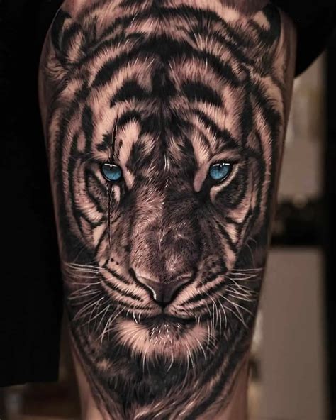 tiger leg tattoo