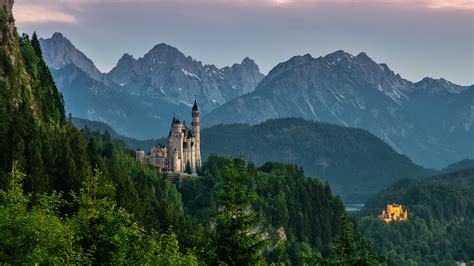 Images Bavaria Neuschwanstein Alps Germany Nature Castle 2560x1440