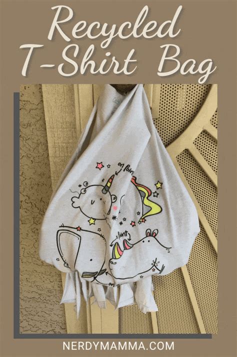 Recycled T Shirt Bag Easy And No Sew Nerdy Mamma