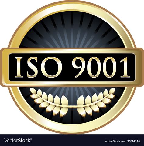 Iso 9001 Icon Royalty Free Vector Image Vectorstock