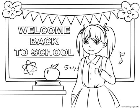Welcome Back To School Coloring Page Printable