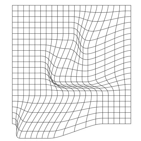 Distorted Gridbent Grid In Perspective Curved Mesh Elements Spatial