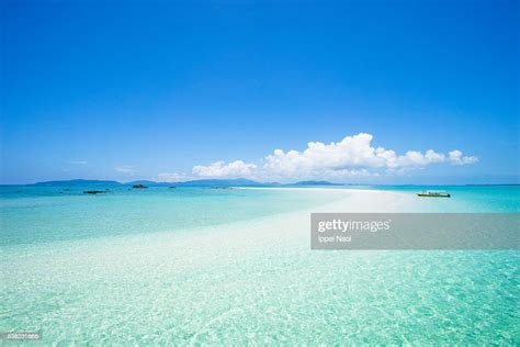 Coral Cay Beach And Clear Tropical Water Sekisei Lagoon Japan High Res