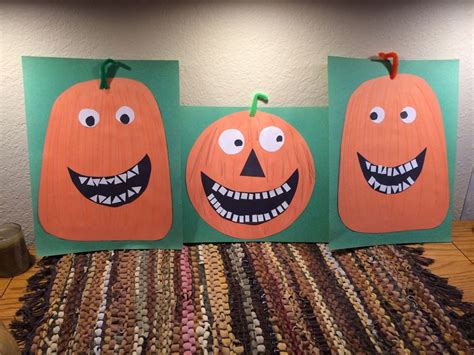 Silly Pumpkins Made From Construction Paper Fall Crafts Crafts