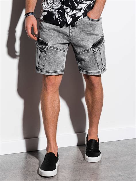 Mens Denim Shorts W220 Grey Modone Wholesale Clothing For Men