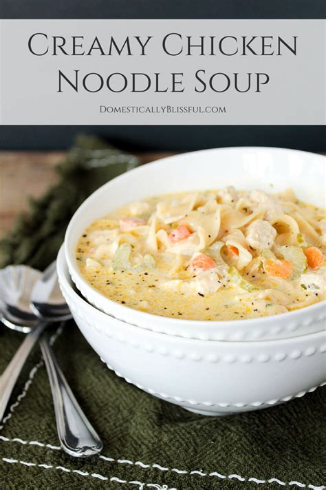Serve with creamed chicken over noodles. Creamy Chicken Noodle Soup